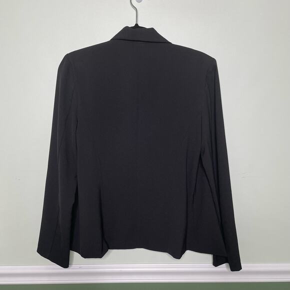 Joe Benbasset Drape Blazer Jacket Open Front Long Sleeve Career Lined Black L - Picture 8 of 11